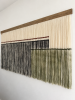 Dyed Yarn Wall Hanging - ZORKE VII | Tapestry in Wall Hangings by Olivia Fiber Art. Item composed of wood and wool in minimalism or contemporary style