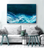 'TURQUOISE TIDES' - Luxury Ocean Resin Artwork | Oil And Acrylic Painting in Paintings by Christina Twomey Art + Design. Item made of synthetic compatible with contemporary and coastal style