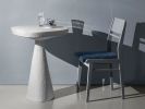 White Stone High Side Table - Plinth Series in Bio Concrete | Coffee Table in Tables by Donatas Žukauskas. Item composed of cement and paper in minimalism or contemporary style