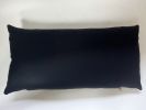 Black wool pillow aztec design 32x16 | Pillows by MISA. Item made of wool works with mid century modern & contemporary style