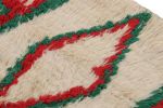 Vintage Moroccan Azilal Runner Rug with Red and Green | Area Rug in Rugs by Rug and Kilim