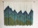 SIERRA GREEN Mountain Landscape Wall Tapestry | Macrame Wall Hanging in Wall Hangings by Wallflowers Hanging Art. Item composed of oak wood & wool compatible with boho and mid century modern style