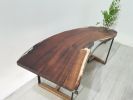 Joc Epoxy Resin Solid Wood 6-8-Seater or Desk | Dining Table in Tables by Holzsch. Item composed of oak wood & glass compatible with minimalism and mid century modern style