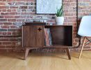 Record Player Stand Plus / Record Cabinet / Vinyl Storage | Media Console in Storage by Max Moody Design. Item composed of maple wood