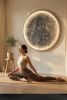 Handcrafted Moon Wall Art with RGB LED Lighting | Sculptures by Yasemin Arabacıgil. Item made of birch wood compatible with contemporary style