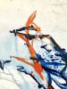 Bird in Flight | Oil And Acrylic Painting in Paintings by Edward Wilcox. Item composed of canvas compatible with mid century modern style