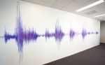 Soundwave sculpture for Adobe Premiere | Art & Wall Decor by ANTLRE - Hannah Sitzer | 151 S Almaden Blvd in San Jose