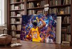 59.1" Kobe Bryant #24 Original Impasto Oil Painting Art | Oil And Acrylic Painting in Paintings by Dynasty Artisan. Item made of linen works with contemporary & modern style