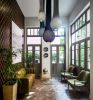 Hanging Knitted Lamp Shade - Dropped | Pendants by Ariel Zuckerman Studio | Tsiporit Industrial Zone in Nof HaGalil. Item composed of fabric and synthetic