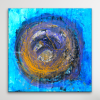 Celeste | 42x42 | Large Abstract inspired by Pollock | Oil And Acrylic Painting in Paintings by Jacob von Sternberg Large Abstracts. Item made of canvas with synthetic