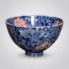 Heritage Wood-fired Mille-fleurs Ice-crackle Tea/Coffee Bowl | Decorative Bowl in Decorative Objects by Dynasty Artisan. Item composed of ceramic compatible with eclectic & maximalism and art deco style