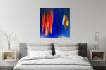 Fire on the Horizon | Oil And Acrylic Painting in Paintings by Dutch Montana Art. Item made of synthetic