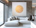 Golden circle | Oil And Acrylic Painting in Paintings by Isabelle Pelletane. Item composed of canvas in boho or minimalism style