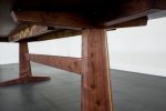 108" Columbia Trestle Dining Table in Oregon Black Walnut | Tables by Studio Moe. Item composed of walnut