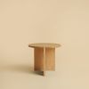 Round Side Table in Solid Oak - KUME Series by Lebanto | Tables by Lebanto. Item composed of oak wood compatible with minimalism and contemporary style
