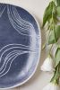 Set of TWO Dark Blue Black Porcelain Plate | Dinnerware by ShellyClayspot. Item made of ceramic compatible with contemporary and modern style