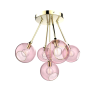 Ballroom Molecule Gold Chandelier | Chandeliers by Marie Burgos Design and Collection. Item made of brass with glass