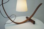 Bent Table Lamp Walnut with Walnut Base | Lamps by Geoff McKonly Furniture. Item composed of walnut compatible with mid century modern and contemporary style