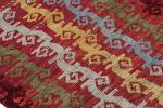 Rug & Kilim’s Caucasian Tribal Rug in Red with Vine Scroll | Area Rug in Rugs by Rug and Kilim