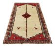 Antique Gabbeh Persian Tribal Rug, Beige with Geometric | Area Rug in Rugs by Rug and Kilim