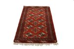 Red Tribal 3X5 Turkoman Persian Rug | Area Rug in Rugs by Magic Rugs. Item made of wool works with boho & country & farmhouse style
