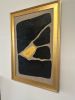 Gold and Carbon Painting on Spanish Linen Minimalist Paintin | Oil And Acrylic Painting in Paintings by RGB Fine Art. Item composed of canvas in minimalism or contemporary style
