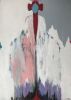 Quiet Presence — Alienation Series | Paintings by Gela Mikava. Item composed of linen compatible with minimalism and contemporary style