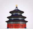 Handcrafted Wooden Architectural Model : Temple of Heaven | Sculptures by Dynasty Artisan. Item composed of wood in eclectic & maximalism or asian style