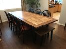 Elm & Cherry Dining Table | Tables by Beneath the Bark. Item composed of wood and steel