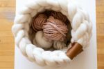 Chunky Woven Basket | Vase in Vases & Vessels by Keyaiira | leather + fiber | Artist Studio in Santa Rosa. Item composed of fiber