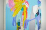 Chatting with the Mirror | Oil And Acrylic Painting in Paintings by Claire Desjardins. Item made of canvas with synthetic