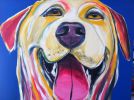 Woof | Oil And Acrylic Painting in Paintings by Lulu Bella Art | Colorado Tower in Austin. Item made of canvas & synthetic