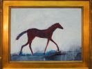 A Spectacular Running Colt | Oil And Acrylic Painting in Paintings by KIRSTEN KAINZ. Item made of canvas compatible with contemporary and eclectic & maximalism style