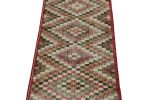 1960s Vintage distressed Turkish Rug in Green, multicolor | Area Rug in Rugs by Rug and Kilim