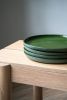 Handmade Porcelain Dinner Plates. Green | Dinnerware by Creating Comfort Lab. Item made of stoneware