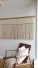 Dip dye yarn decor - Lots Of Dots | Tapestry in Wall Hangings by Kat | Home Studio. Item made of oak wood with fabric works with minimalism style