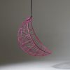 Modern PINK Nest Egg Hanging Swing Chair | Easy Chair in Chairs by Studio Stirling. Item made of steel works with boho & minimalism style