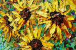 Sunflower Heart | Oil And Acrylic Painting in Paintings by DaggArt. Item composed of canvas