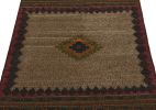 1980s Vintage Sofreh Kilim rug in Beige-Brown, Multi Hued | Area Rug in Rugs by Rug and Kilim