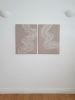 Peace | Tapestry in Wall Hangings by Saskia Saunders. Item made of linen with fiber works with minimalism & contemporary style