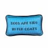 velvet DOGS ARE KIDS IN FUR COATS custom made toss pillow | Pillows by Mommani Threads. Item composed of fabric in contemporary or eclectic & maximalism style