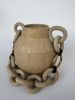 Chain Vase | Vases & Vessels by isiko. Item composed of brass and ceramic in boho style
