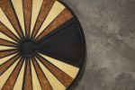 Exotic Wood Inlaid Round Backgammon Table by Costantini | Side Table in Tables by Costantini Design. Item composed of wood