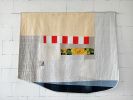 White | Flowers | Linen Quilt | Embroidery in Wall Hangings by DaWitt | Daniela Witt Studio in Leipzig. Item made of cotton compatible with contemporary and country & farmhouse style