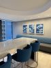 Evening Shade Triptych: Three 30 x 22.5" original cynotypes. | Photography by Christine So | Apollo Global Management in New York