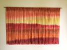 ZEST Orange Yellow Peach Red Textile Wall Art | Tapestry in Wall Hangings by Wallflowers Hanging Art. Item made of fiber works with boho & country & farmhouse style