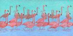 Flamingo Parade - Vibrant Giclée Print | Prints in Paintings by Michelle Keib Art. Item made of paper