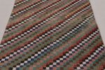 Vintage Distressed Rug with Muted Geometric Diamond Mosaic | Area Rug in Rugs by Rug and Kilim