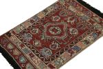 Rug & Kilim’s Antique Tribal rug in Red with Geometric | Area Rug in Rugs by Rug and Kilim