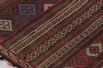 Vintage Persian Soumak Kilim, Deep Earth Tones with Diamond | Area Rug in Rugs by Rug and Kilim